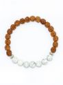 Rudraksha Ratan Energy Bracelet With Howlite Stone