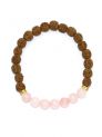 Rudraksha Ratan Energy Bracelet With Rose Quartz Stone