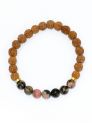 Rudraksha Ratan Energy Bracelet With Rhodonite Stone