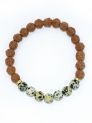 Rudraksha Ratan Energy Bracelet With Dalmation Stone