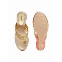 Live Fit Footwear Women Sandal Golden