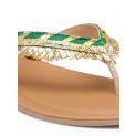 Live Fit Footwear Women Sandal Green Gold