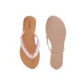 Live Fit Footwear Women Sandal Pink Silver