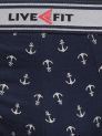 Live Fit Innerwear Brief Navy Print