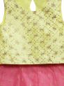 Aastha Kidswear Lehenga Choli Yellow Pink