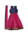 Aastha Kidswear Lehenga Choli Navy Dk. Pink