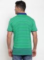Sanskar Menswear Striper Polo True Blue Green