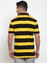 Sanskar Menswear Striper Polo Solar Yellow Black