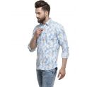 Sanskar Menswear Casual Shirt Blue & Yellow Aop