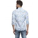 Sanskar Menswear Casual Shirt Blue & Yellow Aop