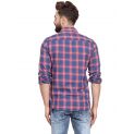 Sanskar Menswear Casual Shirt Rust Indigo Check