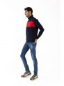 Sanskar- Menswear- Jacket- Navy-Red