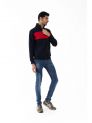 Sanskar- Menswear- Jacket- Navy-Red