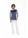 Sanskar-Menswear-Fashion Polo F\S-Blue
