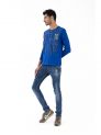Sanskar-Menswear-Crew Neck Tee F\S-Royal Blue 