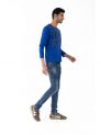 Sanskar-Menswear-Crew Neck Tee F\S-Royal Blue 