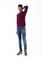 Sanskar-Menswear-Crew Neck Tee F\S-Wine