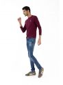 Sanskar-Menswear-Crew Neck Tee F\S-Wine