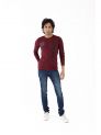 Sanskar-Menswear-Crew Neck Tee F\S-Maroon