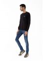 Sanskar- Menswear - Non Hooded Sweatshirt- Black 