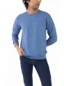 Sanskar- Menswear - Non Hooded Sweatshirt- Indigo 