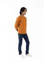 Sanskar- Menswear - Non Hooded Sweatshirt- Rust