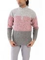 Sanskar-Menswear-Sweater F/S- Lt Grey Pink 
