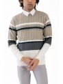 Sanskar-Menswear-Sweater F/S- Camel & White