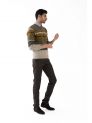 Sanskar-Menswear-Sweater F/S- Khaki Mix & Camel