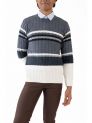 Sanskar-Menswear-Sweater F/S- White & B Mix
