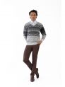 Sanskar-Menswear-Sweater F/S- Lt Grey 