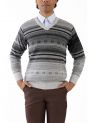 Sanskar-Menswear-Sweater F/S- Lt Grey 