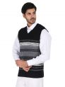 Sanskar Menswear-Sweater S/L -Black&Med Grey