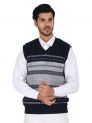 Sanskar Menswear-Sweater S/L -Navy&Lightgrey