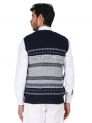 Sanskar Menswear-Sweater S/L -Navy&Lightgrey