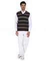 Sanskar Menswear-Sweater S/L -Coffee&Light Fawn