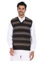 Sanskar Menswear-Sweater S/L -Coffee&Light Fawn