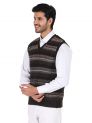 Sanskar Menswear-Sweater S/L -Coffee&Light Fawn