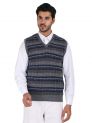 Sanskar Menswear-Sweater S/L -Mid Grey& B Mix