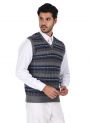 Sanskar Menswear-Sweater S/L -Mid Grey& B Mix