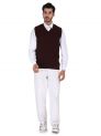 Sanskar Menswear-Sweater S/L-Maroon Mix