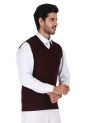 Sanskar Menswear-Sweater S/L-Maroon Mix
