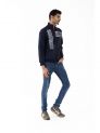 Sanskar- Menswear - Non Hooded Sweatshirt- Navy 
