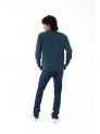 Sanskar- Menswear - Non Hooded Sweatshirt- Teal 