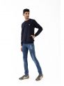 Sanskar- Menswear - Non Hooded Sweatshirt- Black 