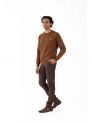 Sanskar- Menswear - Non Hooded Sweatshirt- Brown 