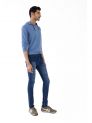 Sanskar-Menswear-Hooded Sweatshirt-Indigo