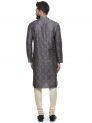 Sanskar Menswear Kurta Pyjama Navy Print