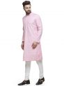Sanskar Menswear Kurta Pyjama Pink