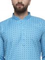 Sanskar Menswear Kurta Pyjama Blue